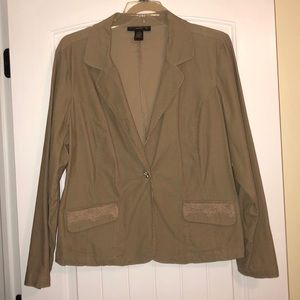 NWOT women’s tan corduroy blazer, size 18/20